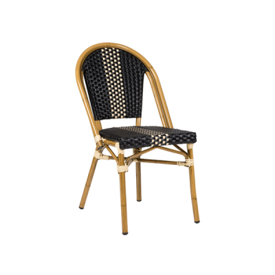 Chaise de Bistrot Professionnel Aspect Rotin Tressage, Alu Aspect Rotin ATOLEO | Ligne MOB 