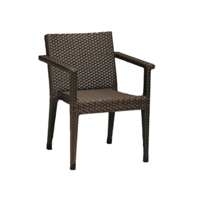 Fauteuil Terrasse Empilable Tressage Café FORTALESA | Ligne MOB