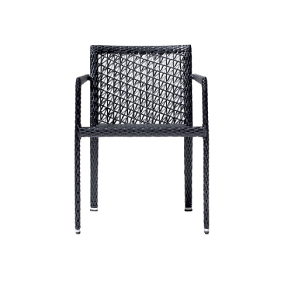 Fauteuil Terrasse Métal Noir Tressage DOWNTOWN | Ligne MOB 